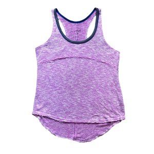 We The Free Knit Tank Top-Racerback Contrast Purple Navy & Gray Collar